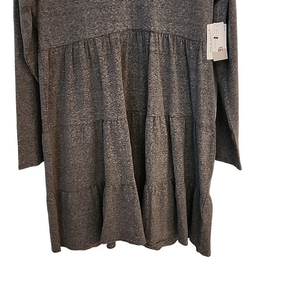 BP Gray Knit Tiered Dress, V-Neck, NWT - Picture 3 of 7